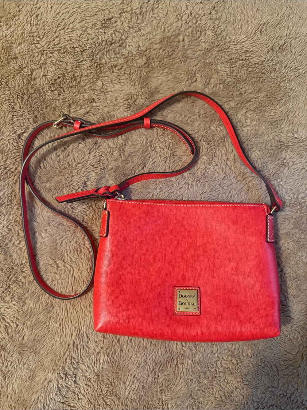 Dooney & Bourke Red Leather Crossbody Purse